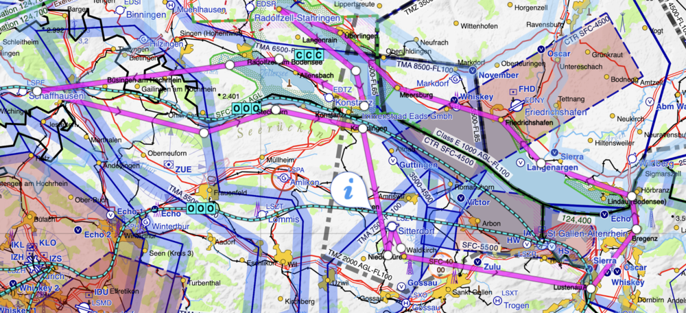 Rund um den Bodensee Rundflug mit Rheinfall - 90 Min.