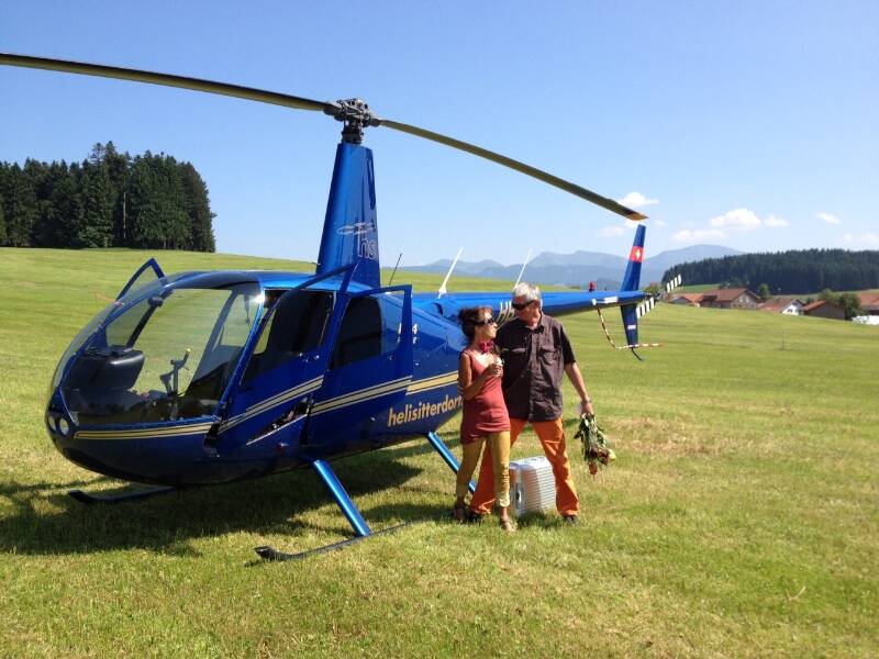 Hubschrauberflug mit Zwischenlandung am Restaurant