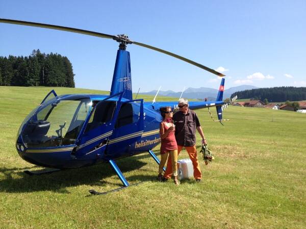 Hubschrauberflug mit Zwischenlandung am Restaurant